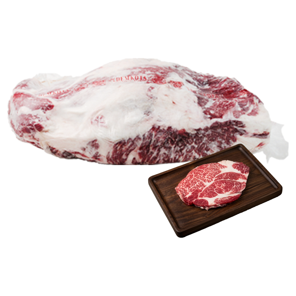 US CHUCK ROLL GRADE PRIME : Brand DEMKOTA เนื้อสันคอ US เกรด ไพร์ม แบรนด์ เดมโกต้า
