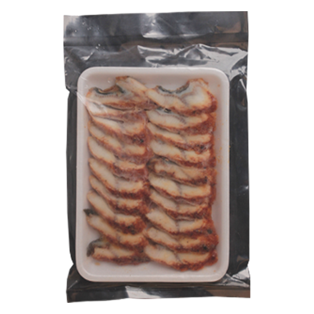 GRILLED EEL SLICED 8 G., 20 Pcs/Tray ปลาไหลย่างสไลด์ 8 g., 20 ชิ้นต่อถาด